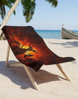 Metal Band Themed Beach Towel, Unique Poolside Accessory, Perfect for Music Lovers, Gothic Beach Gear, Festival Essentials