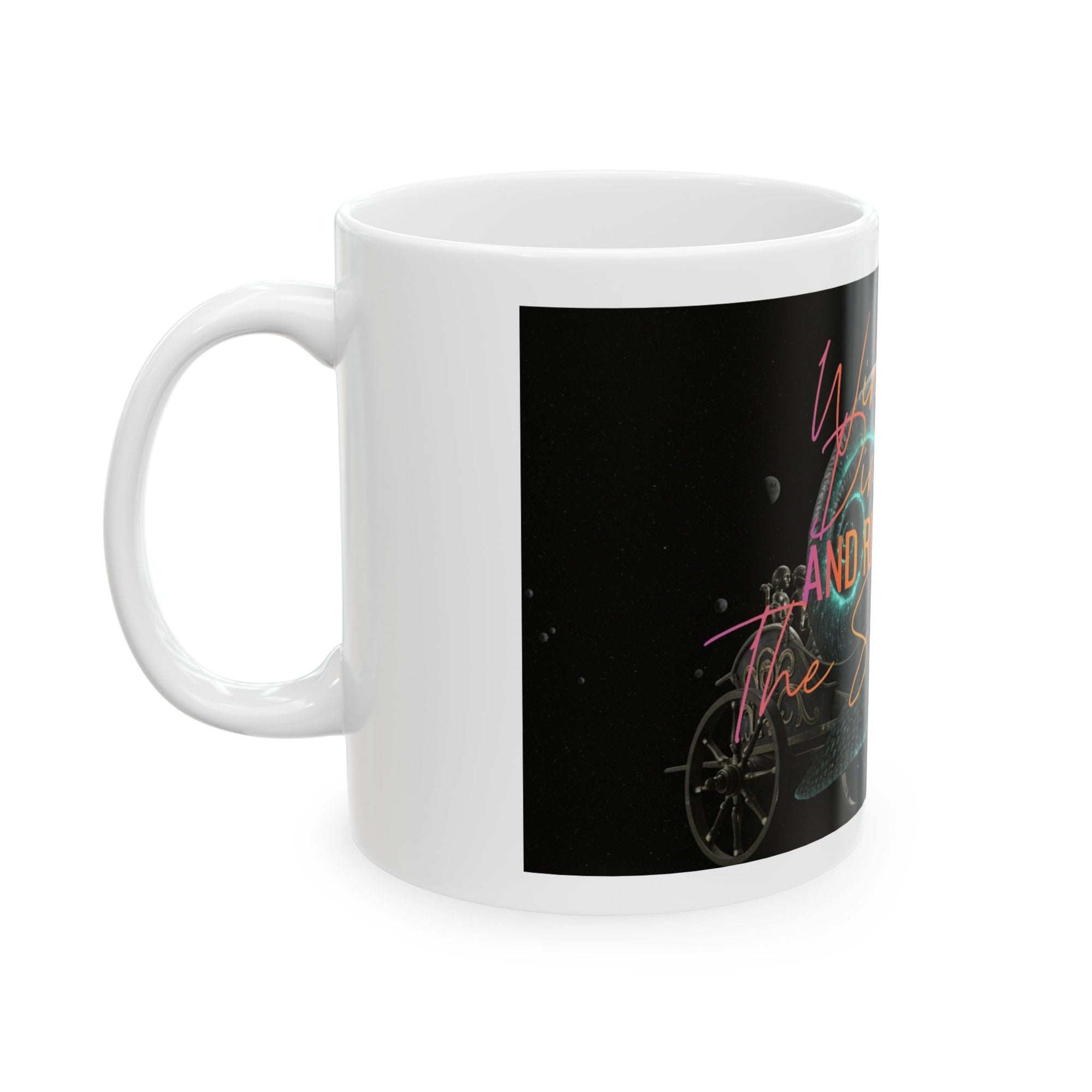Wine Dine and Ride the Slime Ceramic Mug – Funny Coffee Cup for Quirky Gift-Givers & Chaos Sippers
