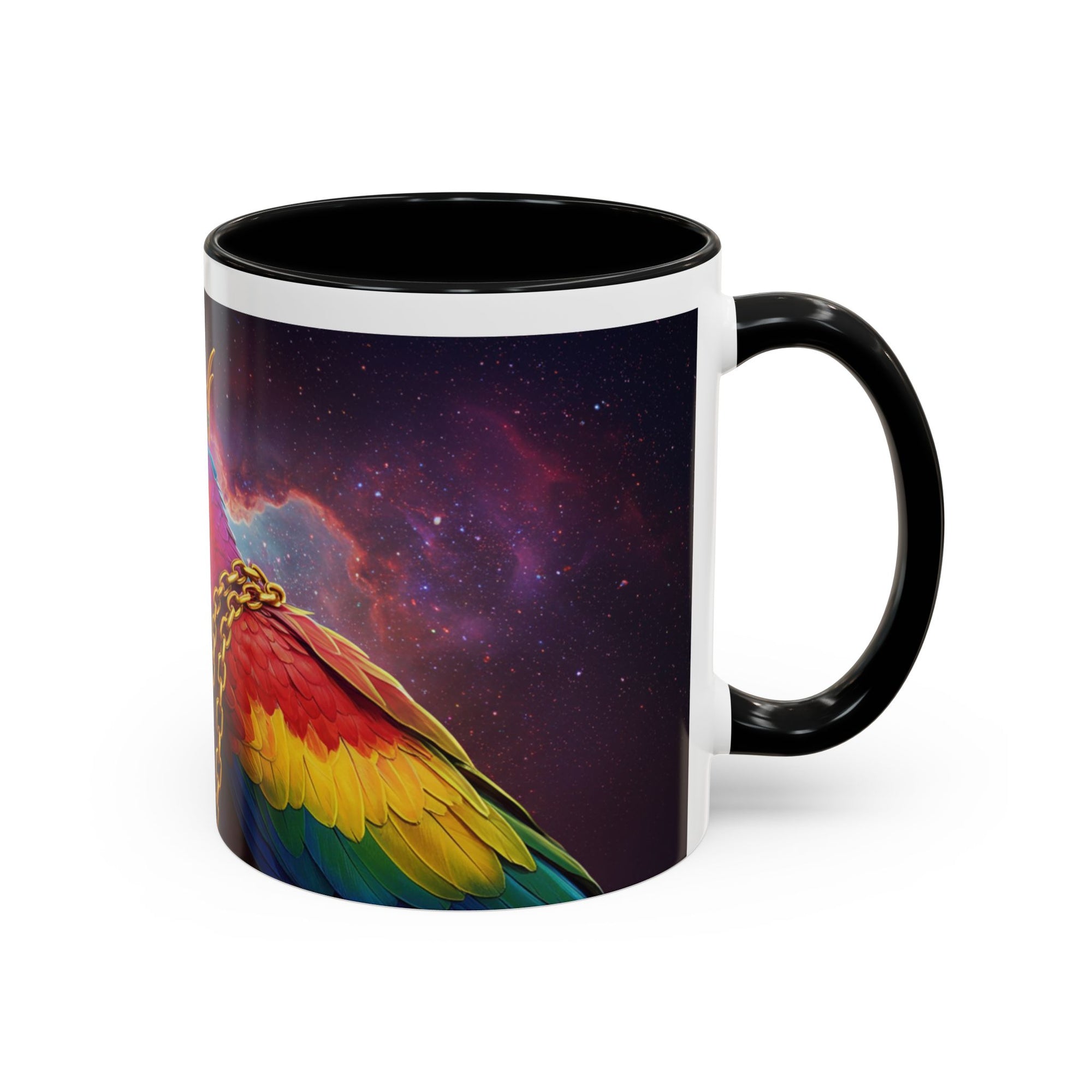 Colorful Parrot King Coffee Mug – Loud, Proud, and Probably Plotting Something