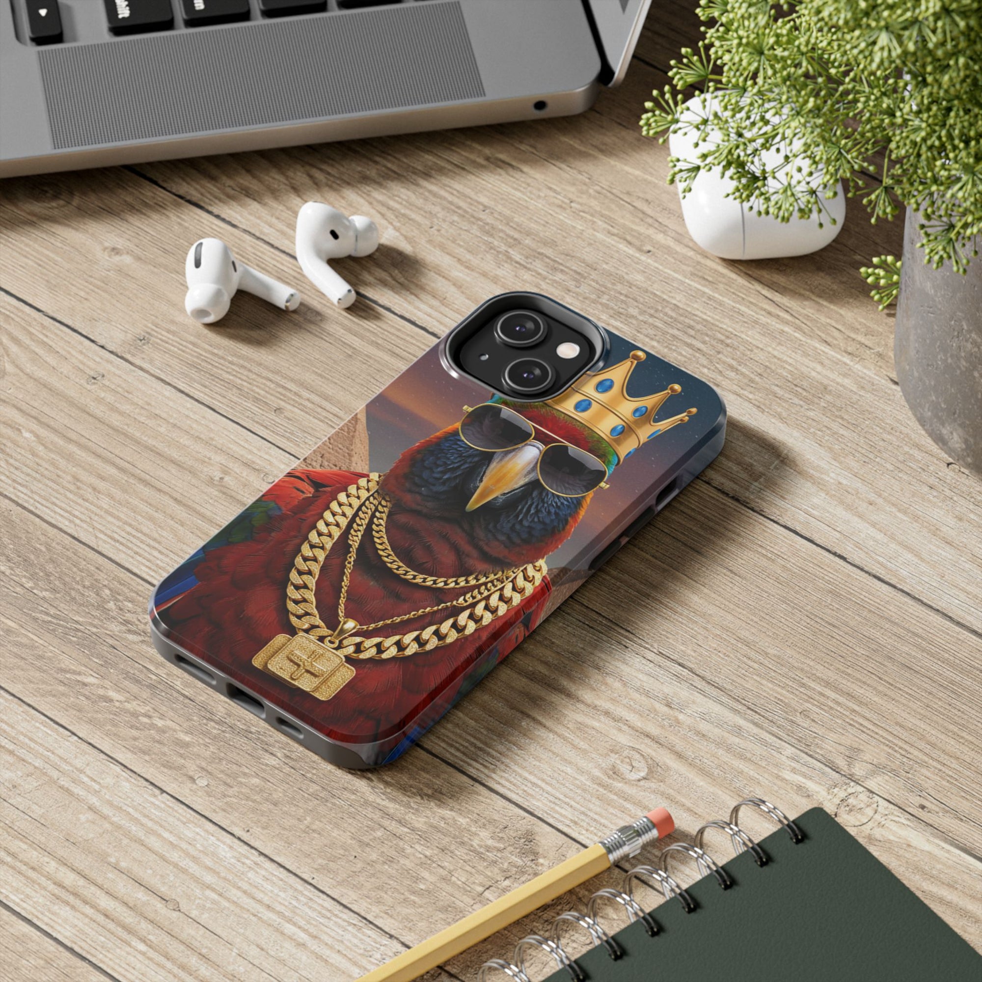 Royal Parrot Tough Phone Case – Regal Protection for Your Pocket Kingdom