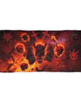 Fiery Skull Beach Towel, Spooky Towels for Halloween, Unique Poolside Decor, Demonic Sun Towel, Beach Accessories for Metal Fans