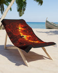 Eerie Sunset Beach Towel, Unique Pool Towel, Dark Art Towel, Ghostly Beach Gear, Halloween Summer Decor