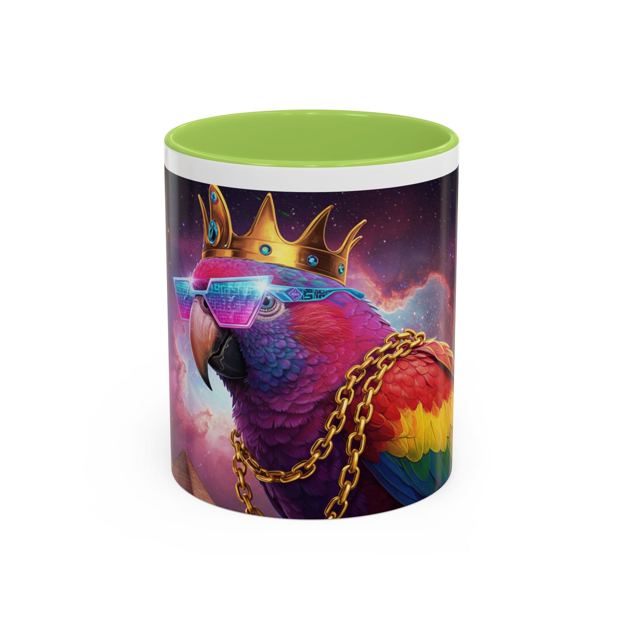 Colorful Parrot King Coffee Mug – Loud, Proud, and Probably Plotting Something