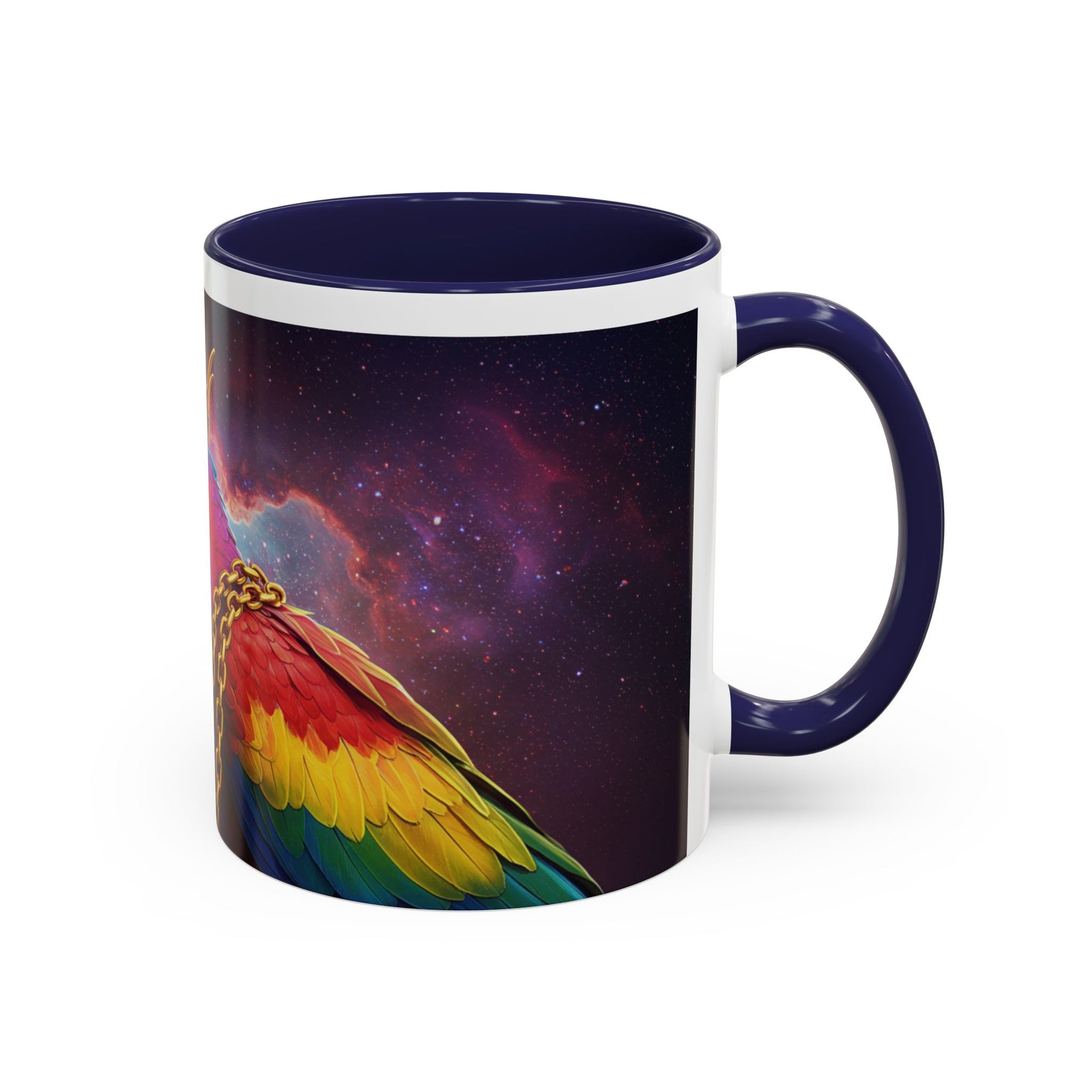 Colorful Parrot King Coffee Mug – Loud, Proud, and Probably Plotting Something