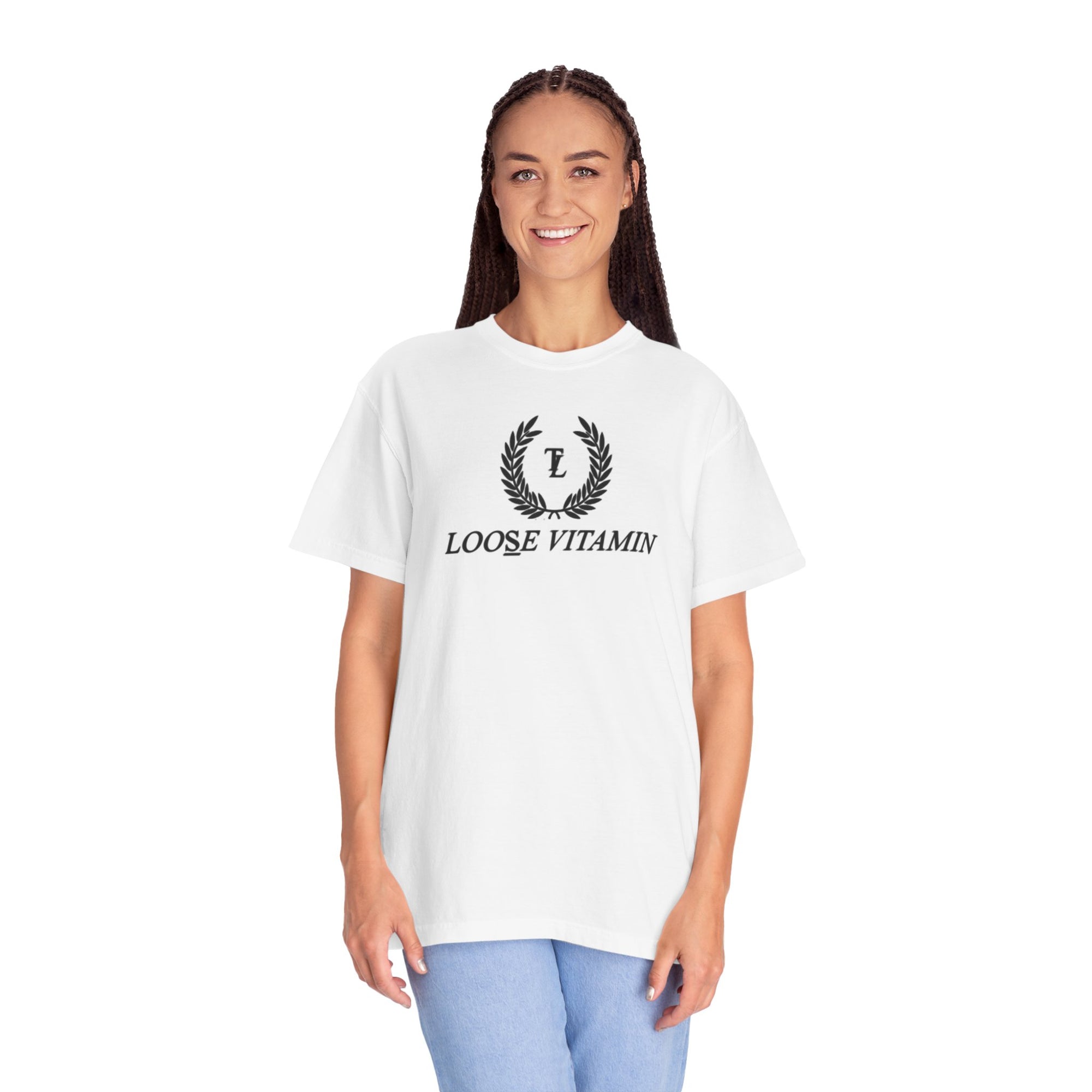 Loose Vitamin Unisex Garment-Dyed T-Shirt – Casual Streetwear, Summer Vibes, Fashion Gift for Him or Her, Everyday Essential