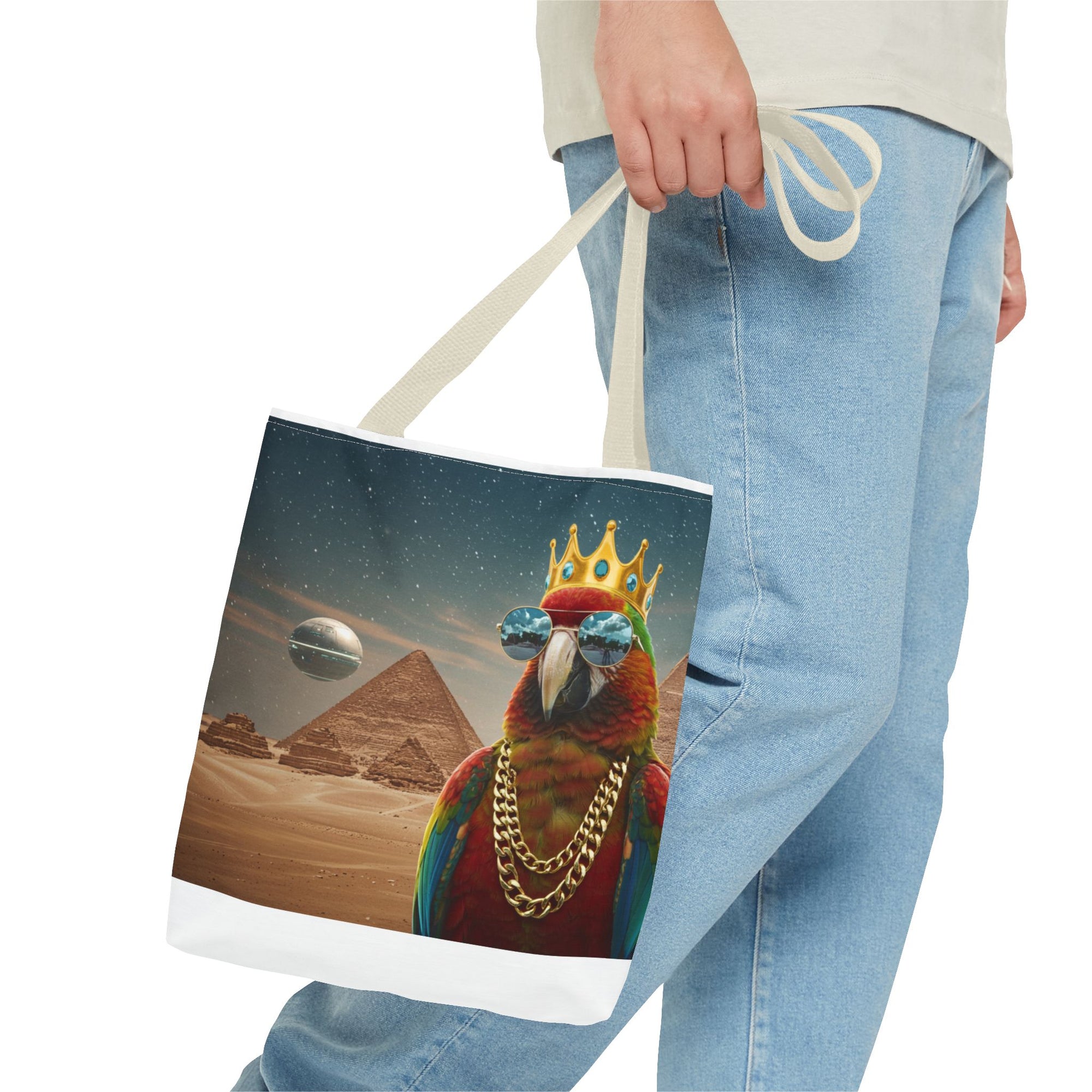 King Parrot Tote Bag – Loud, Regal, and Ready for Anything