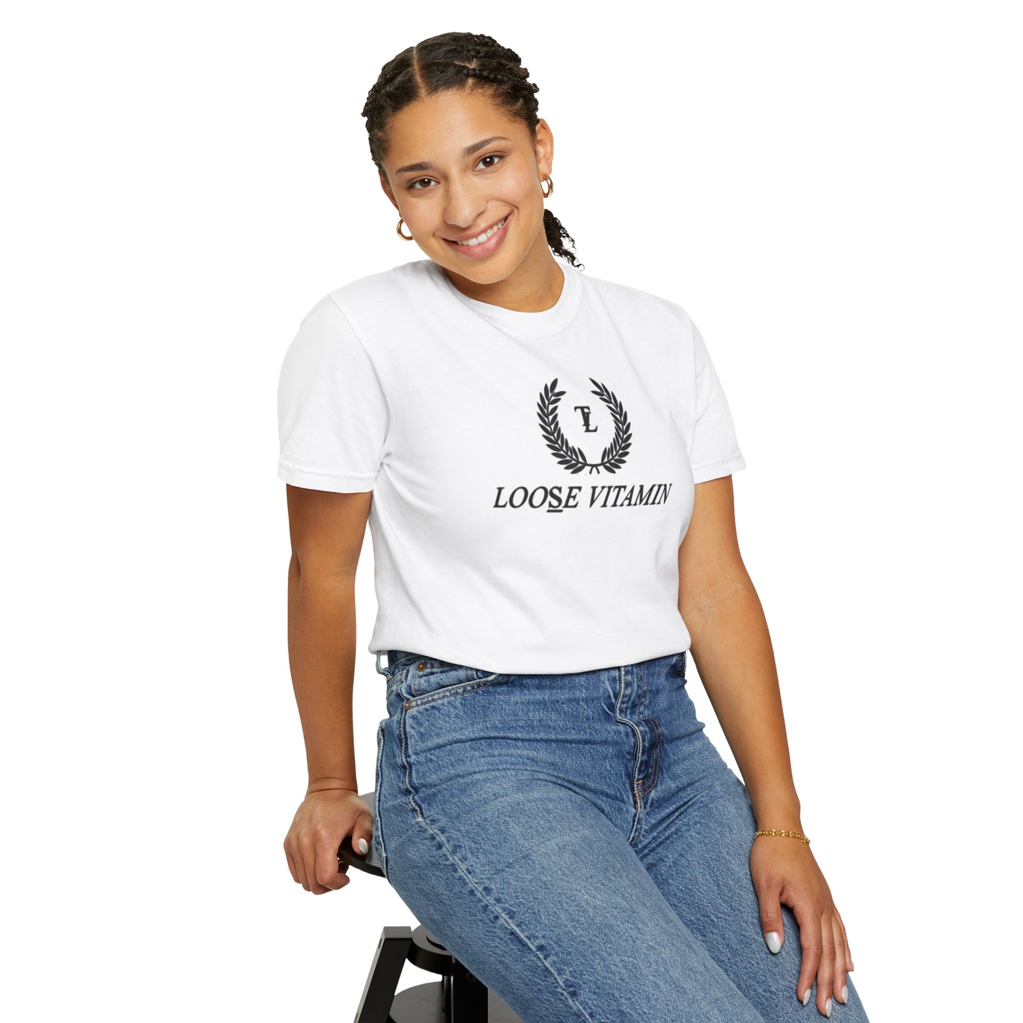 Loose Vitamin Unisex Garment-Dyed T-Shirt – Casual Streetwear, Summer Vibes, Fashion Gift for Him or Her, Everyday Essential