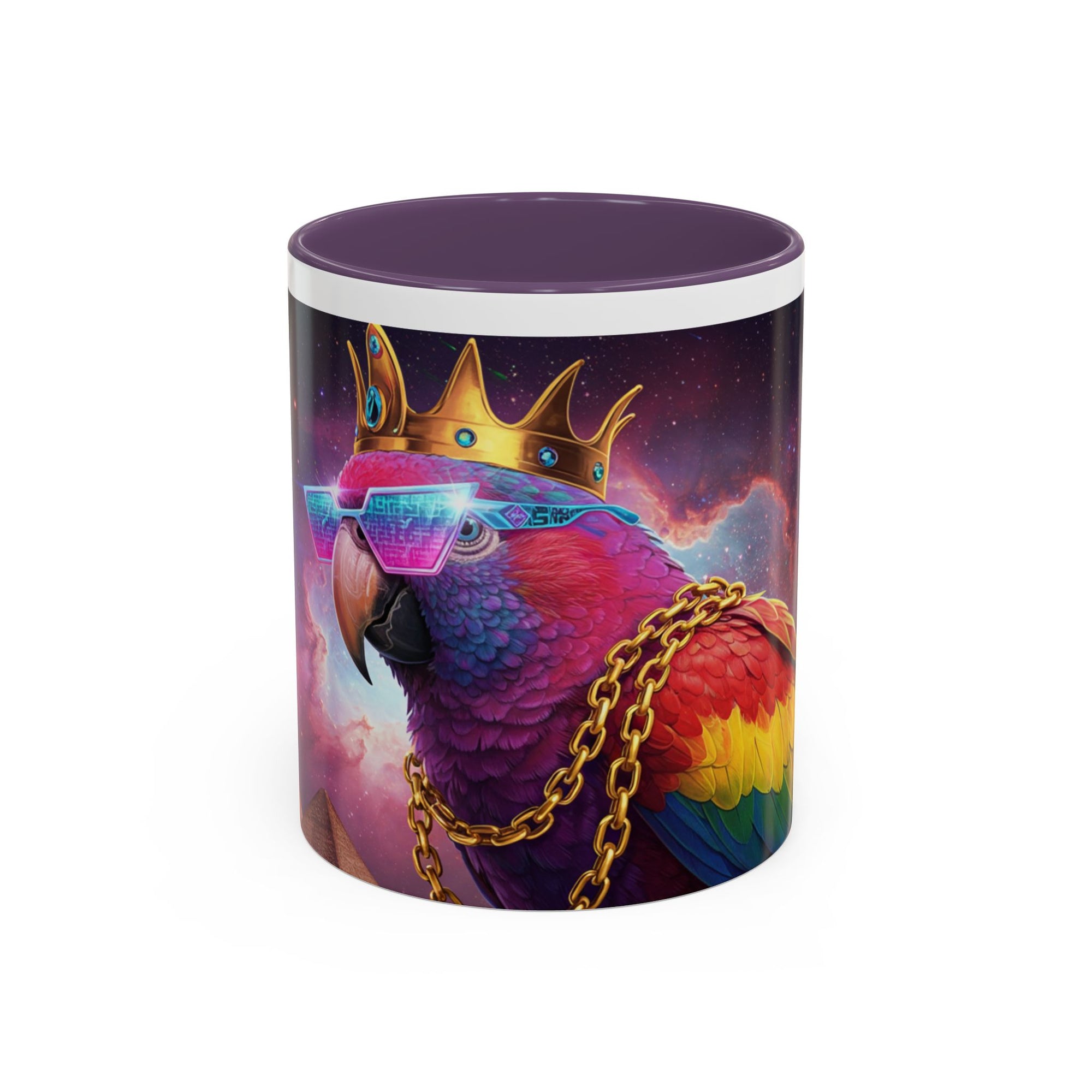 Colorful Parrot King Coffee Mug – Loud, Proud, and Probably Plotting Something