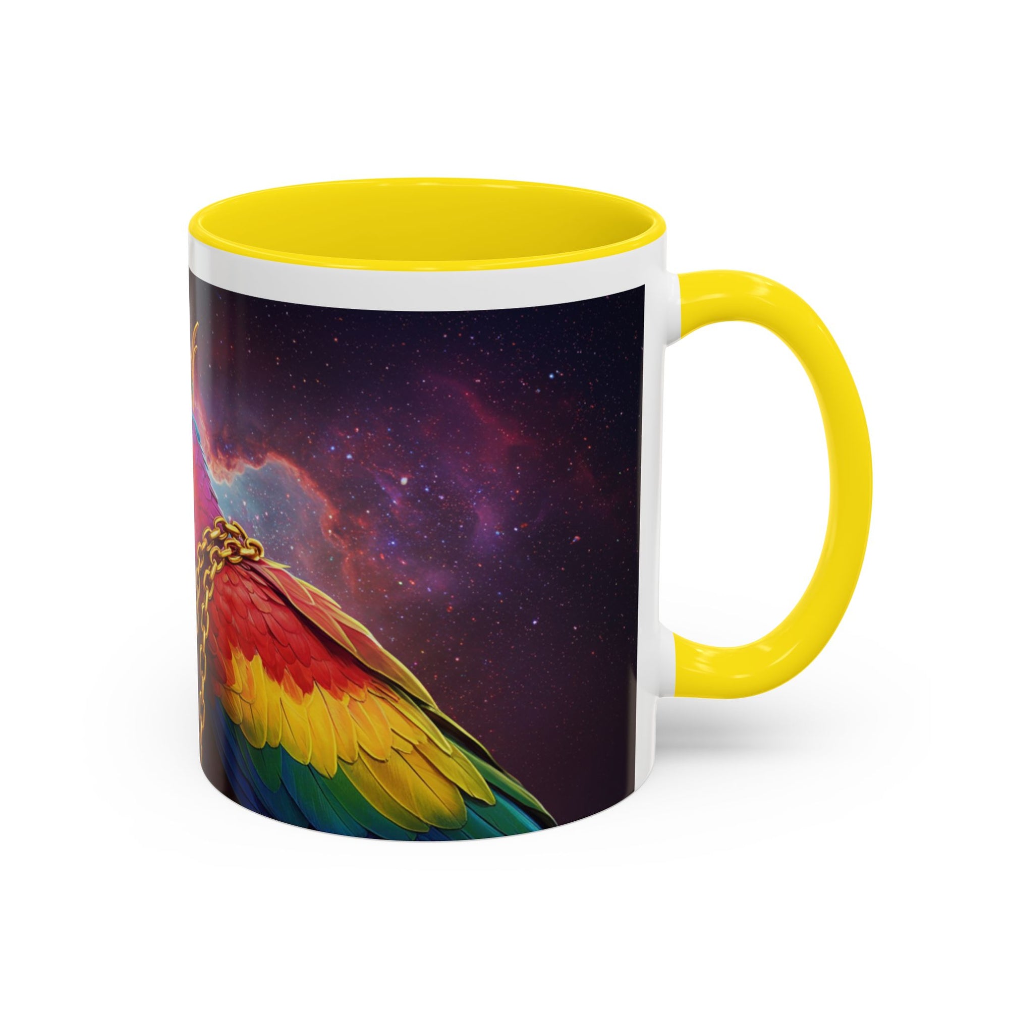 Colorful Parrot King Coffee Mug – Loud, Proud, and Probably Plotting Something